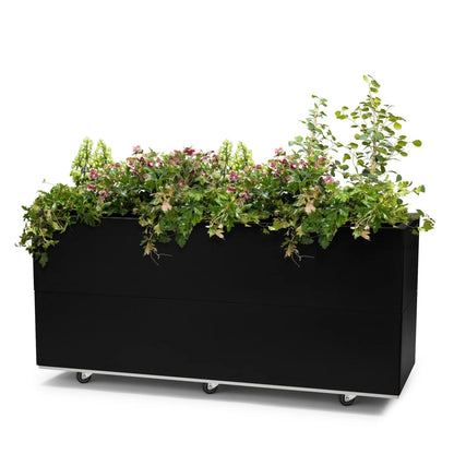 BEDD 120x40 h50 plantekasse med bunn og hjul/ben