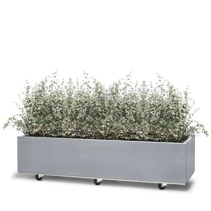 BEDD 120x60 h25 cm plantekasse med bunn og hjul/ben i fargen grå