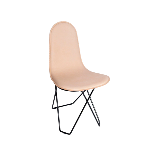 Leather Dining Chair fra Cuero Design i fargen beige