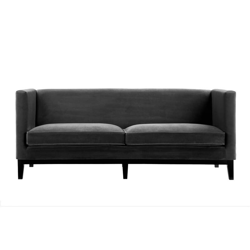 Lexington sofa i stoffet velour og fargen sort