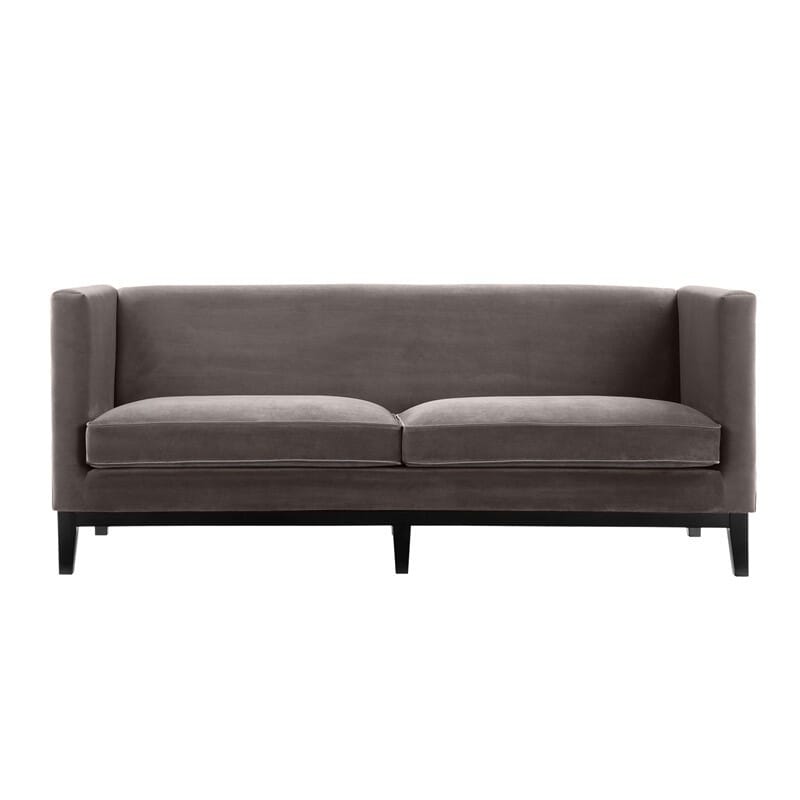 Lexington sofa i stoffet velour og fargen brun