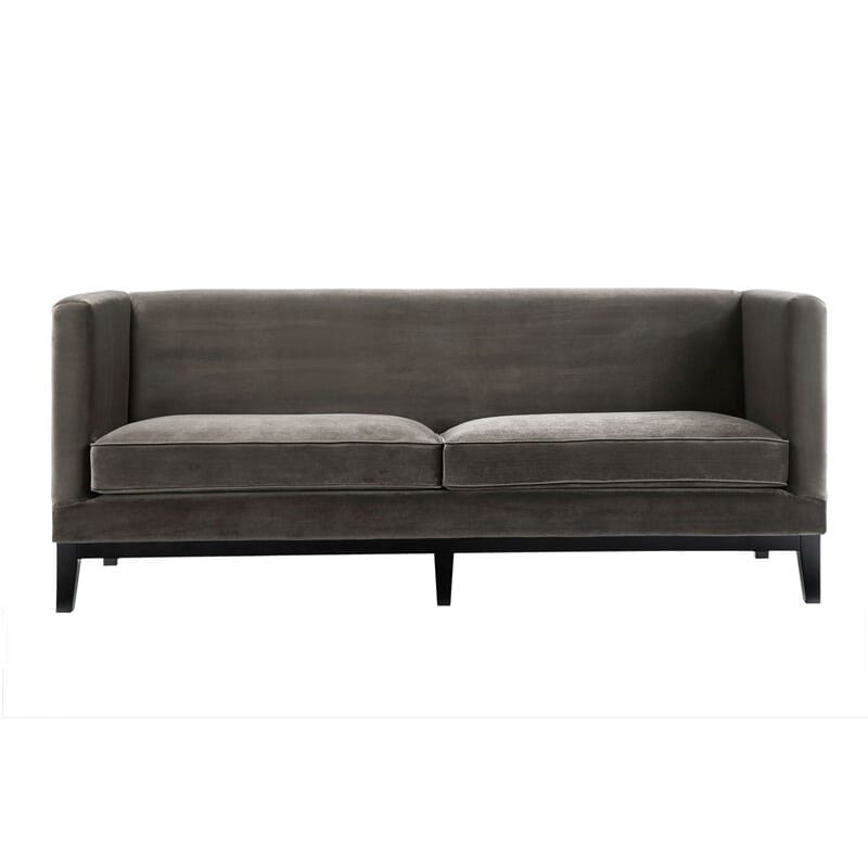 Lexington sofa i stoffet velour og fargen muldvarp