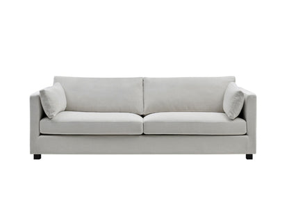 Sofa Lungano, i stoffet Chenille og fargen ivory