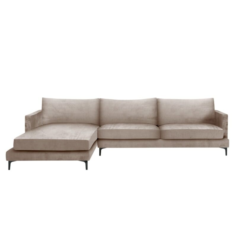 Hjørnesofaen Montana fra Home Factory i stoffet velour og fargen beige