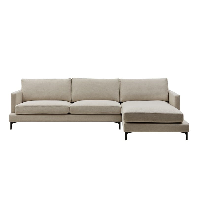 Montana høyre hjørnesofa i stoffet breezer og fargen taupe