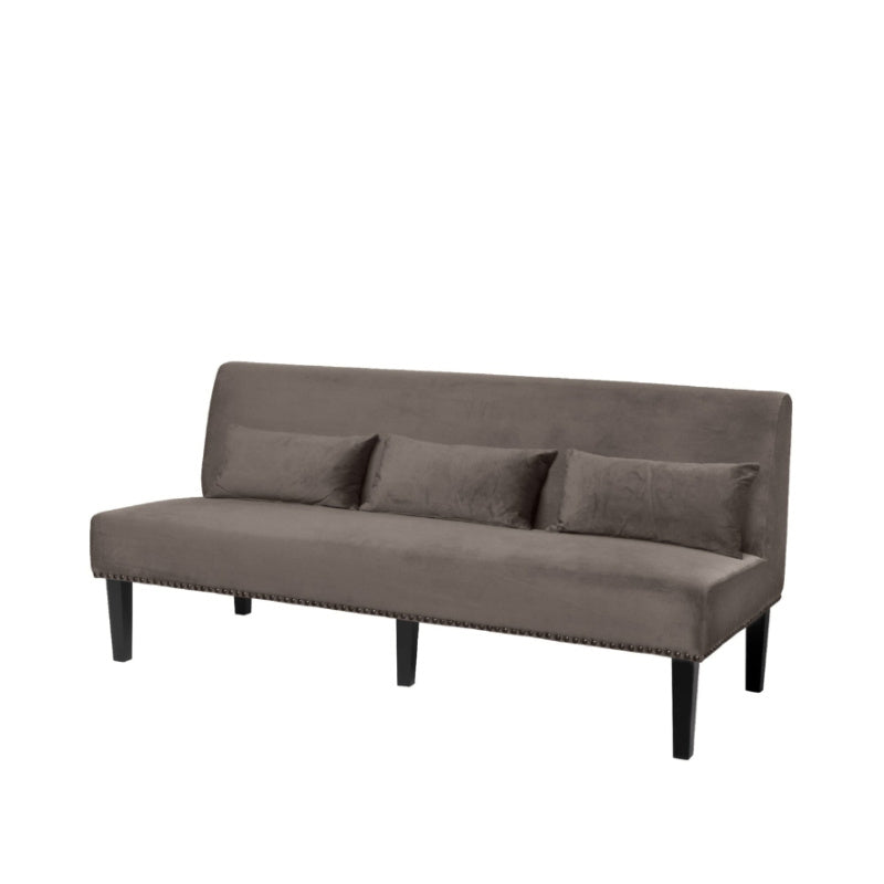 Sofa Milwaukee i stoffet velour og fargen brun