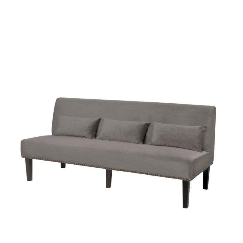 Sofa Milwaukee i stoffet velour og fargen mørke grå